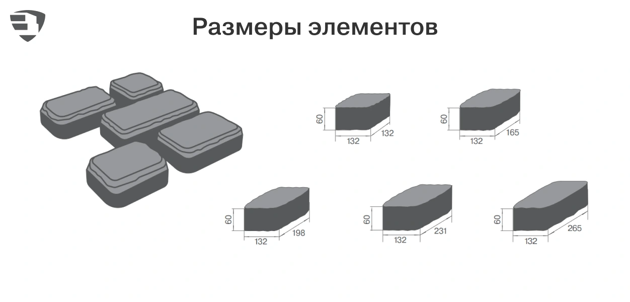 Размеры элементов