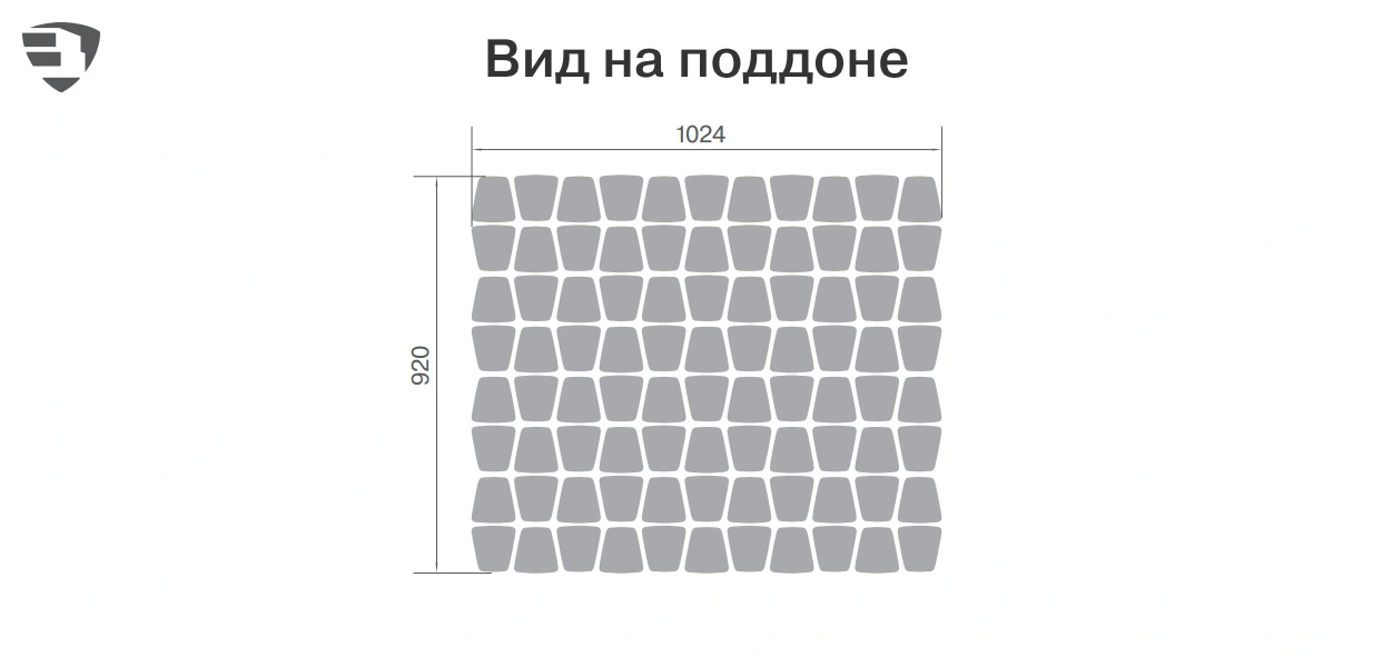 Вид на поддоне
