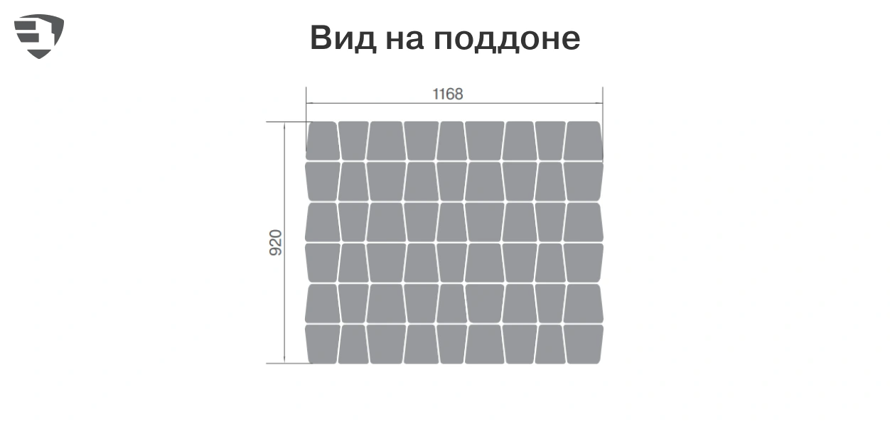 Вид на поддоне