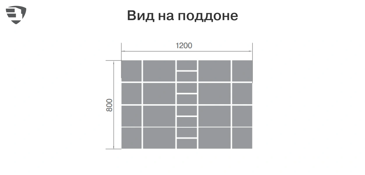 Вид на поддоне