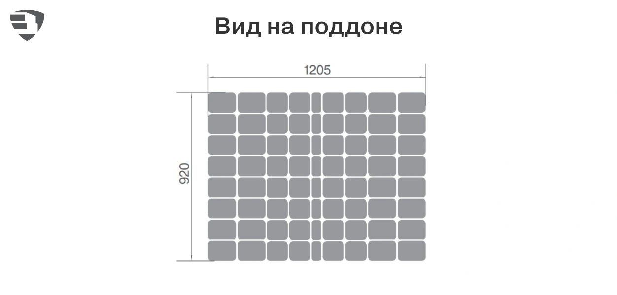 Вид на поддоне