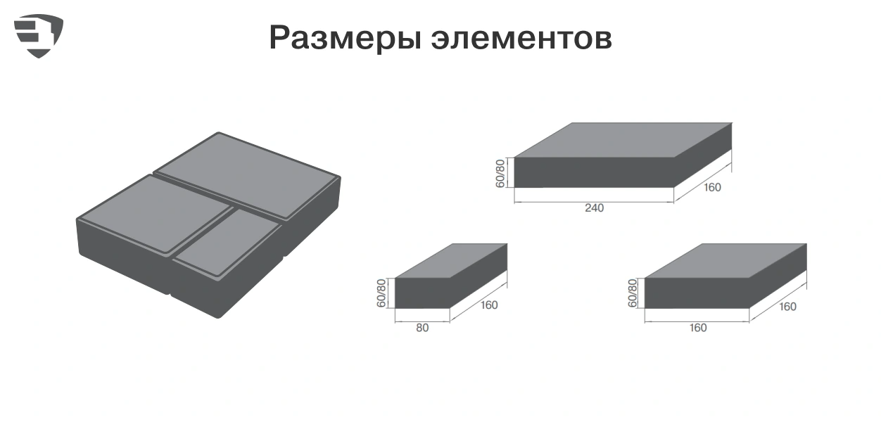 Размеры элементов