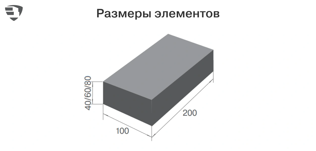 Размеры элементов
