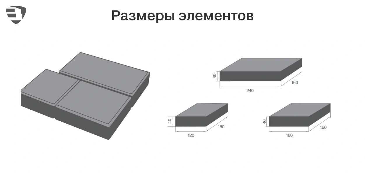 Размеры элементов
