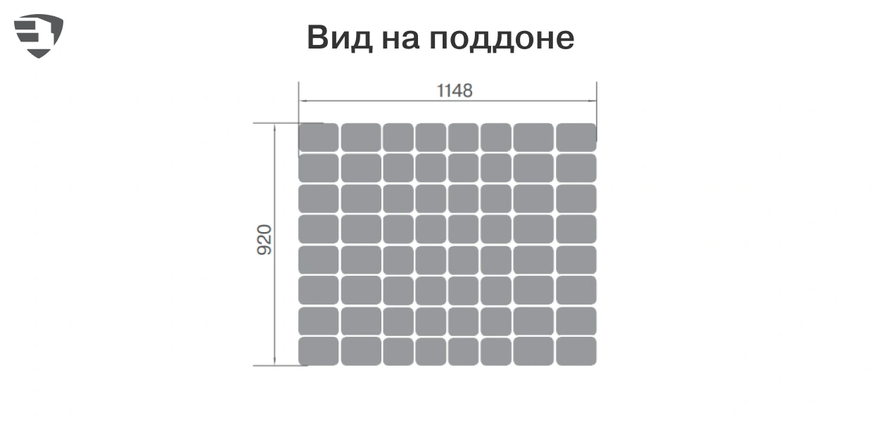 Вид на поддоне